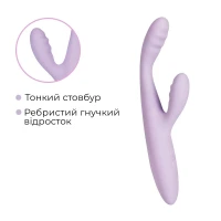 Тонкий кролик-вібратор Svakom Cici+ 2 Lilac, керування зі смартфона, підігрів до 38 °C — Переглянути зображення 6