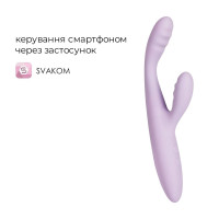 Тонкий кролик-вибратор Svakom Cici+ 2 Lilac, управление со смартфона, подогрев до 38 °C