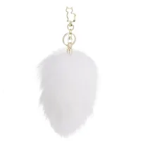 Металева анальна пробка — кролячий хвіст LOCKINK SEVANDA White Bunny-Tail Anal Pear-shape Plug — Переглянути зображення 5