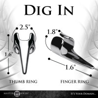 Набір кілець з кігтями Master Series Five-Piece Sensation Claw Rings - Silver — Переглянути зображення 6