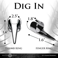 Набір кілець з кігтями Master Series Five-Piece Sensation Claw Rings - Silver — Просмотреть изображение 6