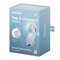 Вибростимулятор-пульсатор Satisfyer Tap &amp; Climax 2 Blue, эффект постукивания пальцем — Просмотреть изображение 7