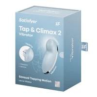 Вібростимулятор-пульсатор Satisfyer Tap &amp; Climax 2 Blue, ефект постукування пальцем — Просмотреть изображение 7