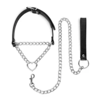 Нашийник з повідцем Bedroom Fantasies: Collar with Chain - Silver — Переглянути зображення 2
