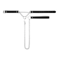 Нашийник з повідцем Bedroom Fantasies: Collar with Chain - Silver — Переглянути зображення 6
