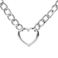 Нашийник з повідцем Bedroom Fantasies: Collar with Chain - Silver — Переглянути зображення 8