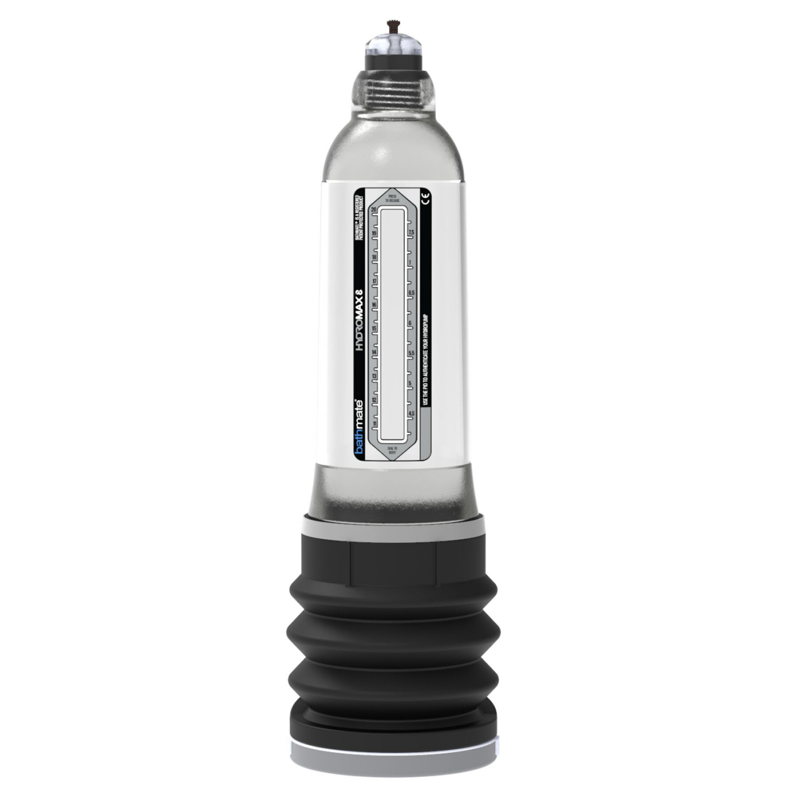 Гидропомпа Bathmate Hydromax 8 Clear, для члена длиной от 15 до 20 см, диаметр до 5,5 см