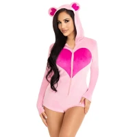 Комбінезон «Солодкий ведмедик» Leg Avenue Sweetheart Bear Velvet Romper S — Просмотреть изображение 1