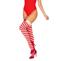 Панчохи Obsessive Kissmas stockings S/M — Переглянути зображення 1