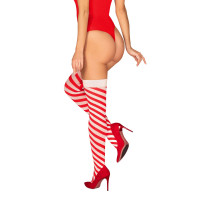 Чулки Obsessive Kissmas stockings S/M