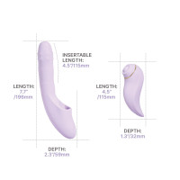 Смарт-вибратор 5в1 Svakom DuoGlow, пульсирующий вибратор с бусинами и пульсирующий стимулятор, подогрев — Просмотреть изображение 6