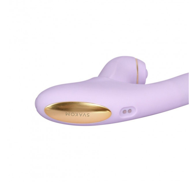 Смарт-вібратор 5в1 Svakom DuoGlow, пульсівний вібратор з намистинами та пульсівний стимулятор, підігрів