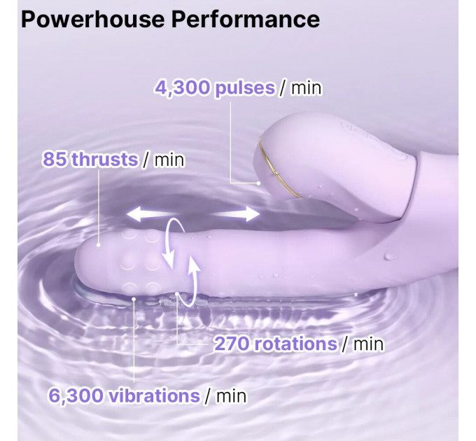 Смарт-вібратор 5в1 Svakom DuoGlow, пульсівний вібратор з намистинами та пульсівний стимулятор, підігрів