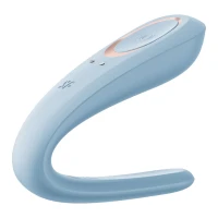 Вібратор для пар Satisfyer Double Classic Light Blue з одним моторчиком — Переглянути зображення 2