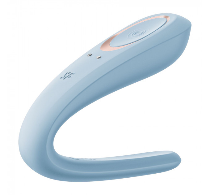 Вібратор для пар Satisfyer Double Classic Light Blue з одним моторчиком