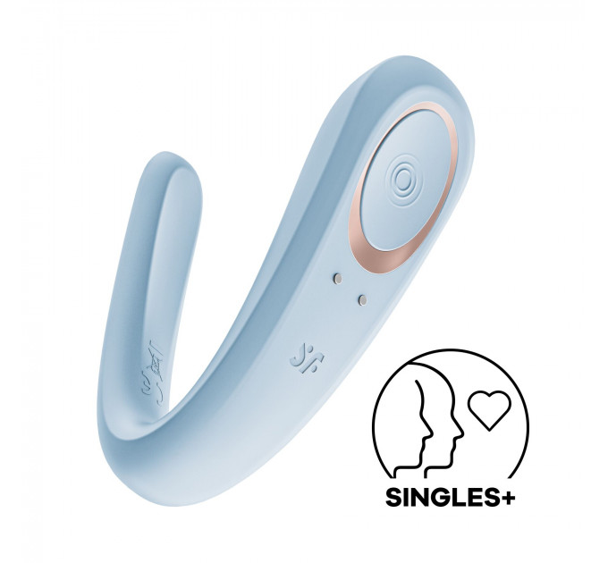 Вібратор для пар Satisfyer Double Classic Light Blue з одним моторчиком