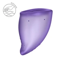 Менструальна чаша Fun Factory FUN CUP SIZE B Black Currant, багаторазова, діаметр 4,3 см, об’єм 30 мл — Переглянути зображення 3