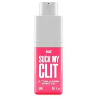 Смоктайзер для клітора Intt Suck My Clit Wild Strawberry (15 мл), полуниця, гель з ефектом посмоктування — Переглянути зображення 2