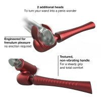 Вибромассажер Manwan MAN.WAND EDGY Velvet Red — Просмотреть изображение 3