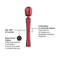 Вібромасажер MAN.WAND EDGY Velvet Red — Просмотреть изображение 4