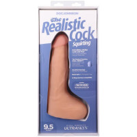 Кончающий фаллоимитатор Doc Johnson The Realistic Cock ULTRASKYN - Squirting 9,5 Inch Vanilla — Просмотреть изображение 11