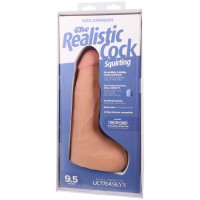 Кончающий фаллоимитатор Doc Johnson The Realistic Cock ULTRASKYN - Squirting 9,5 Inch Vanilla — Просмотреть изображение 10