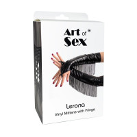 Виниловые митенки Art of Sex - Lerona, размер M, цвет красный — Просмотреть изображение 3