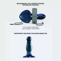 Дилдо з вібрацією Strap-On-Me FINGERING &amp; VIBRATING DILDO - M - BLUE, з манливим рухом — Переглянути зображення 3