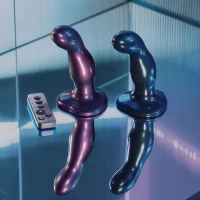 Дилдо з вібрацією Strap-On-Me FINGERING &amp; VIBRATING DILDO - M - BLUE, з манливим рухом — Переглянути зображення 5