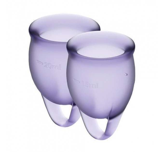 Набір менструальних чаш Satisfyer Feel Confident (lila), 15мл та 20мл (м'ята упаковка!!!)