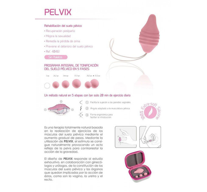 Тренажер Кегеля Femintimate Pelvix Concept з набором вантажів, анатомічно правильний