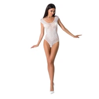 Бодістокінг Passion BS064 One Size, White, боді, закрите плече, відкритий доступ — Переглянути зображення 2