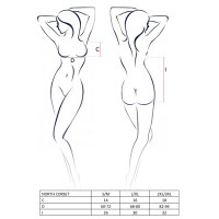 Корсет з відкритими грудьми Passion Exclusive NORTH CORSET L/XL, black, пажі, трусики, шнурівка — Переглянути зображення 7