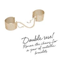 Наручники Bijoux Indiscrets Desir Metallique Handcuffs - Gold, металеві, стильні браслети — Переглянути зображення 5