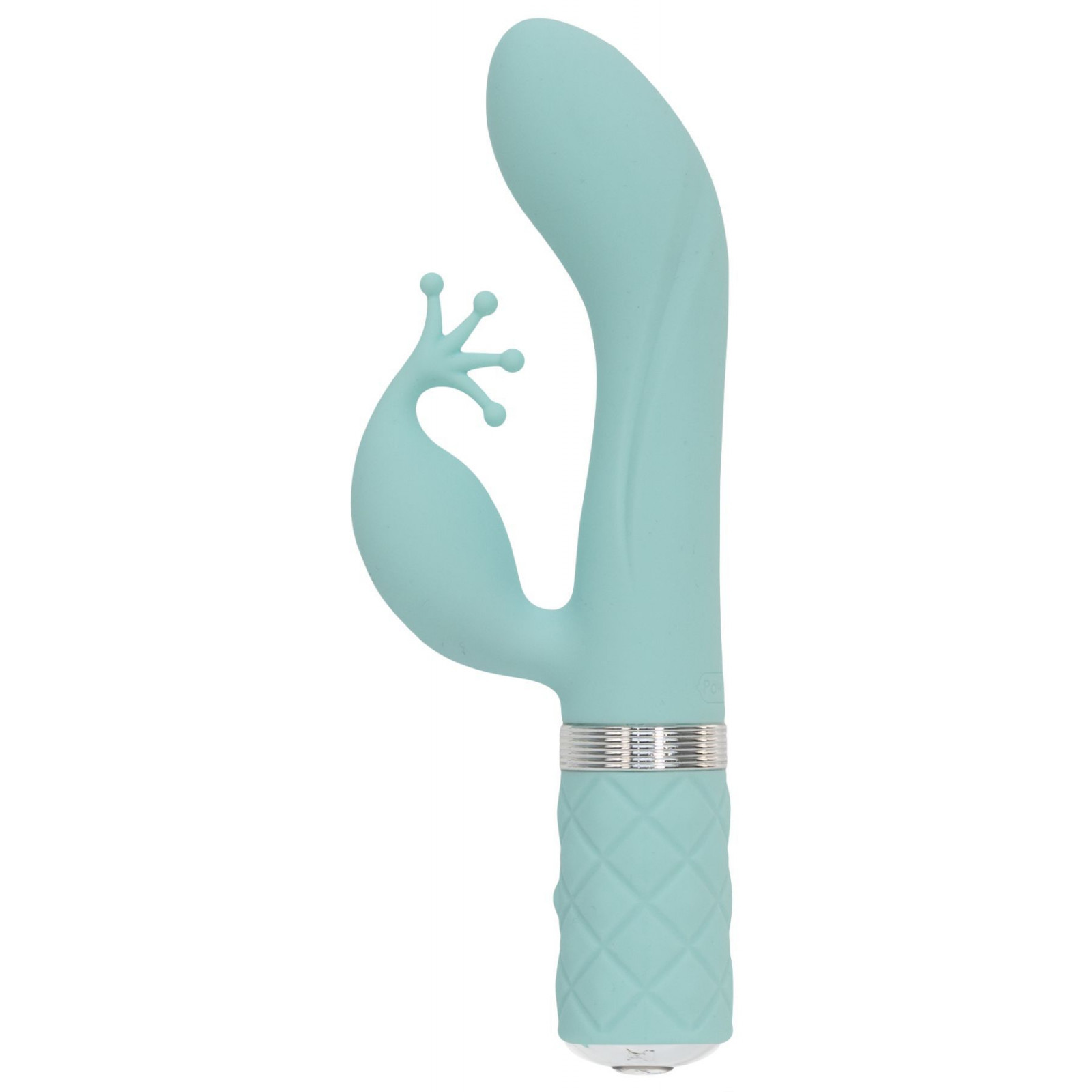 Роскошный вибратор-кролик Pillow Talk - Kinky Teal с кристаллом Сваровски, мощный