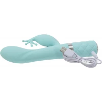 Розкішний вібратор-кролик Pillow Talk - Kinky Teal з кристалом Сваровські, потужний — Переглянути зображення 7