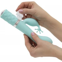 Розкішний вібратор-кролик Pillow Talk - Kinky Teal з кристалом Сваровські, потужний — Переглянути зображення 6