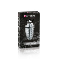 Металева анальна пробка Mystim Hector Helix L для електростимулятора, діаметр 5 см