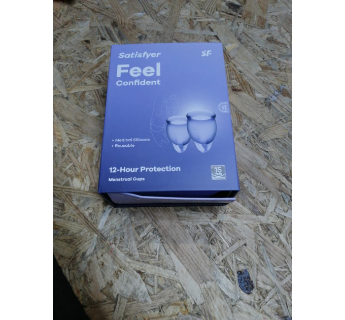 Набір менструальних чаш Satisfyer Feel Confident (lila), 15мл та 20мл (м'ята упаковка!!!)