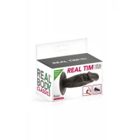 Фалоімітатор Real Body — Real Tim Black, TPE, діаметр 3,4 см — Переглянути зображення 2
