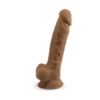 Фалоімітатор SilexD Johnny Caramel (MODEL 1 size 7in), двошаровий, силікон + Silexpan, діаметр 3,8см — Просмотреть изображение 4