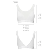 Топ з прозорою вставкою Passion PS002 TOP L, white — Переглянути зображення 5