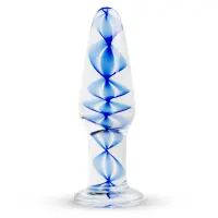 Скляна анальна пробка з внутрішньою спіраллю Gildo Glass Buttplug No. 23 — Переглянути зображення 1