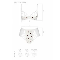 Еротичний комплект з малюнком Passion LOVELIA BIKINI S/M, white — Переглянути зображення 5