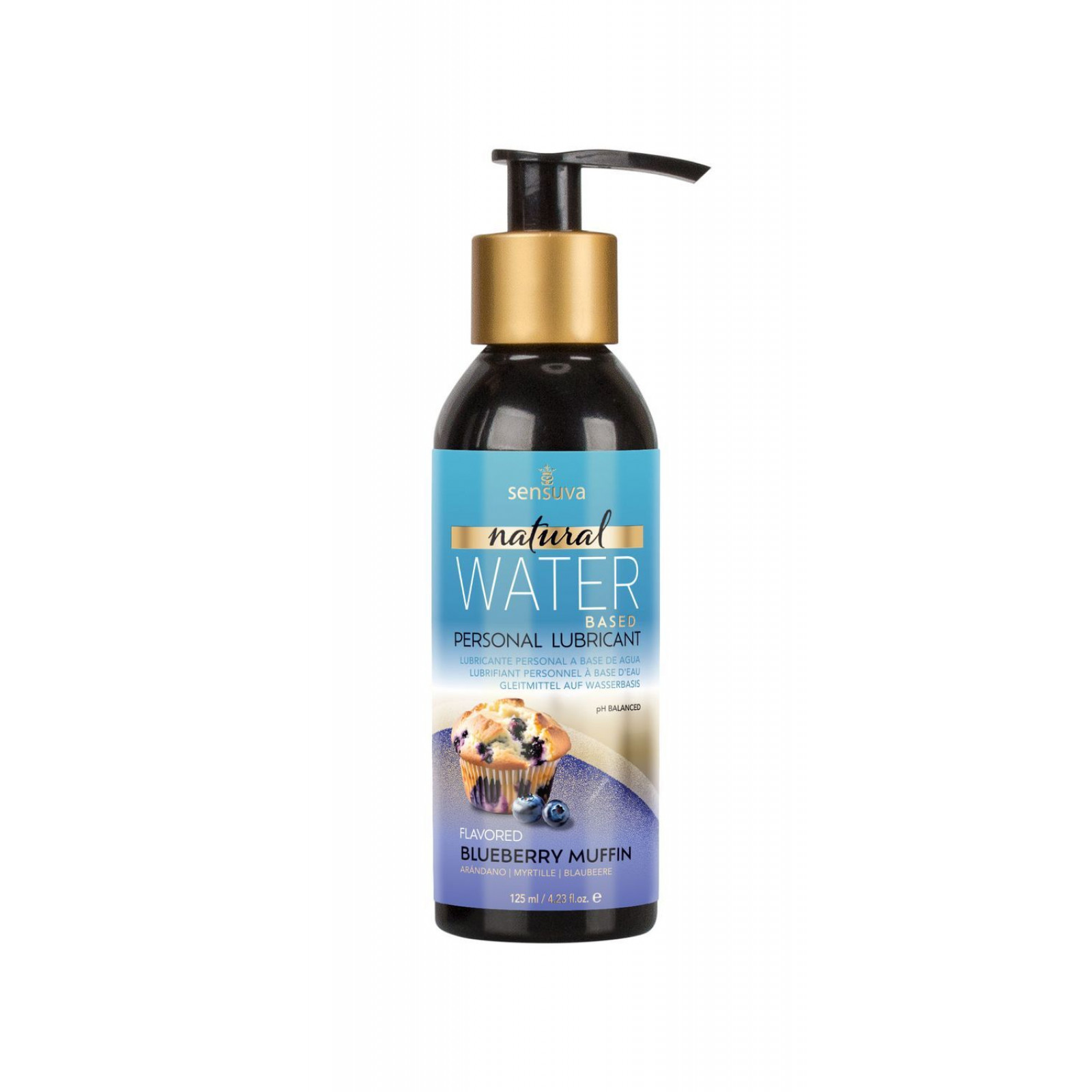 Смазка на водной основе Sensuva Natural Water-Based Blueberry Muffin 125мл без глицерина и парабенов