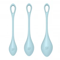 Набір йоні намистин Satisfyer Yoni Power 2 Light Blue, диаметр 2-2,5-3см, вес 22-44-73гр — Просмотреть изображение 4