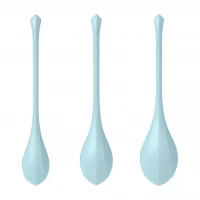 Набір йоні намистин Satisfyer Yoni Power 2 Light Blue, диаметр 2-2,5-3см, вес 22-44-73гр — Просмотреть изображение 2