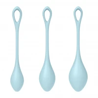 Набір йоні намистин Satisfyer Yoni Power 2 Light Blue, диаметр 2-2,5-3см, вес 22-44-73гр — Просмотреть изображение 3