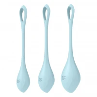 Набір йоні намистин Satisfyer Yoni Power 2 Light Blue, диаметр 2-2,5-3см, вес 22-44-73гр — Просмотреть изображение 1