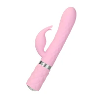 Розкішний кролик з ротацією та вібрацією Pillow Talk Lively Pink, кристал Сваровскі — Переглянути зображення 1